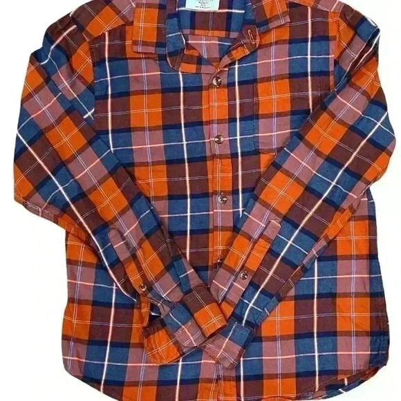 Boys Class Club modern fit button down plaid shirt size 10-12 - Picture 1 of 2